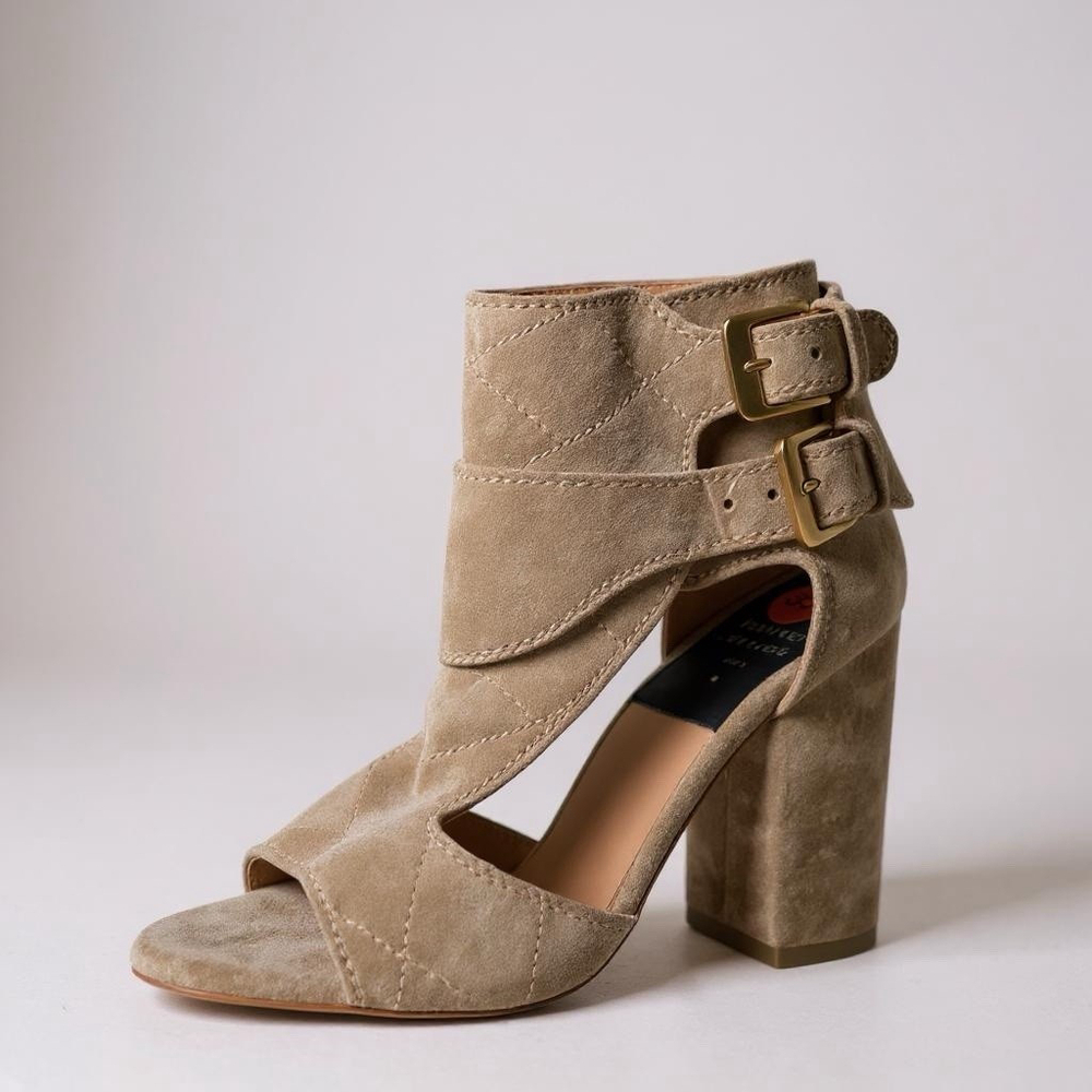 Laurence Dacade Rush booties shoes Taupe Suede Leather NWOB 36.5 37 7 6.5 READ